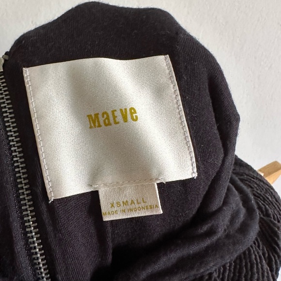 Anthropologie Maeve Black Ruffle Ottoman Cocktail Dress Size XS EUC - Picture 11 of 13